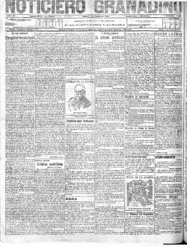 'Noticiero Granadino' - Año XV Número 5236  - 1918 Octubre 11