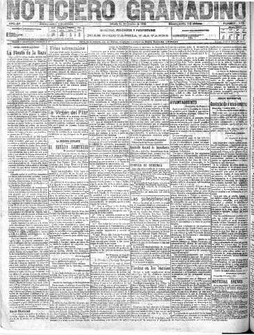 'Noticiero Granadino' - Año XV Número 5237  - 1918 Octubre 12