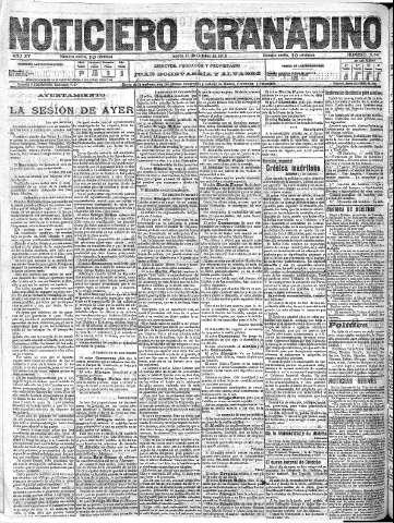'Noticiero Granadino' - Año XV Número 5242  - 1918 Octubre 17