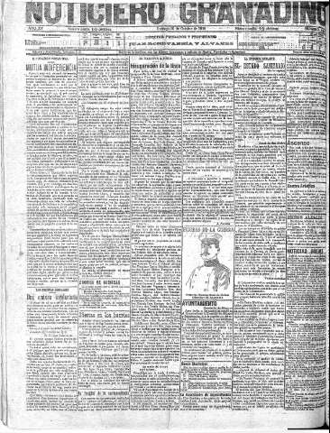 'Noticiero Granadino' - Año XV Número 5245  - 1918 Octubre 20