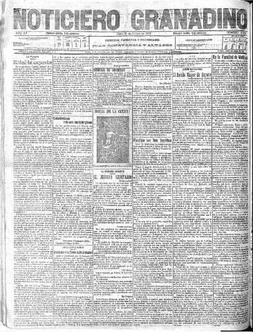 'Noticiero Granadino' - Año XV Número 5245  - 1918 Octubre 21