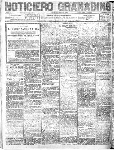 'Noticiero Granadino' - Año XV Número 5250  - 1918 Octubre 26