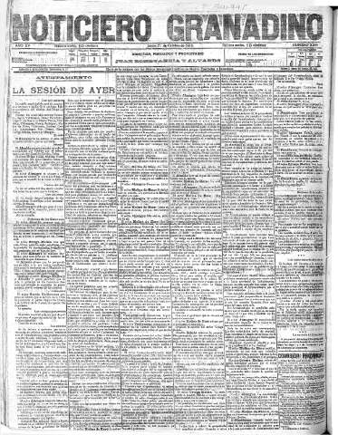 'Noticiero Granadino' - Año XV Número 5256  - 1918 Octubre 31