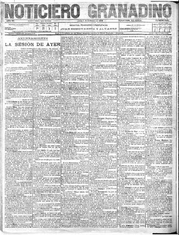 'Noticiero Granadino' - Año XV Número 5263  - 1918 Noviembre 07