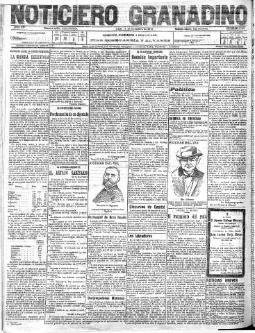 'Noticiero Granadino' - Año XV Número 5267  - 1918 Noviembre 11
