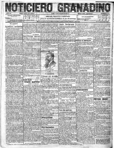 'Noticiero Granadino' - Año XV Número 5275  - 1918 Noviembre 19