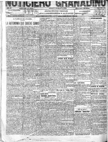 'Noticiero Granadino' - Año XV Número 5276  - 1918 Noviembre 20