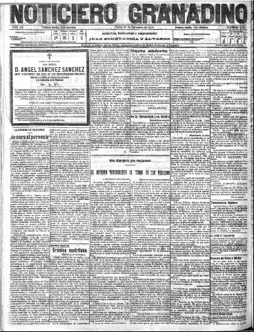 'Noticiero Granadino' - Año XV Número 5281  - 1918 Noviembre 26