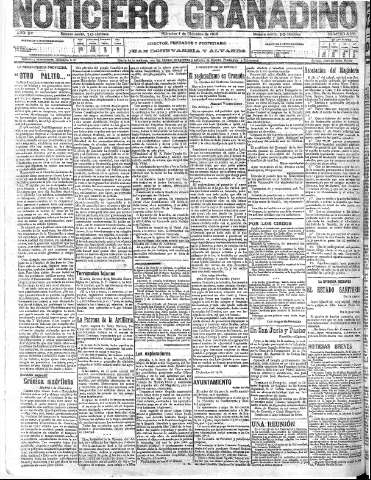 'Noticiero Granadino' - Año XV Número 5289  - 1918 Diciembre 04