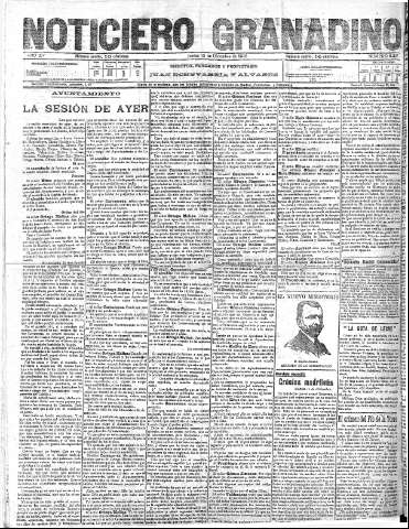 'Noticiero Granadino' - Año XV Número 5297  - 1918 Diciembre 12