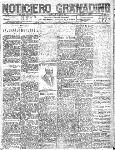 'Noticiero Granadino' - Año XV Número 5300  - 1918 Diciembre 15