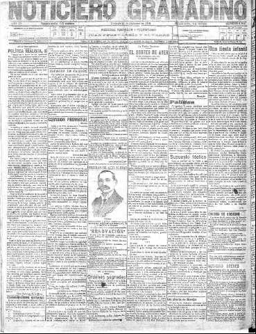 'Noticiero Granadino' - Año XV Número 5308  - 1918 Diciembre 22