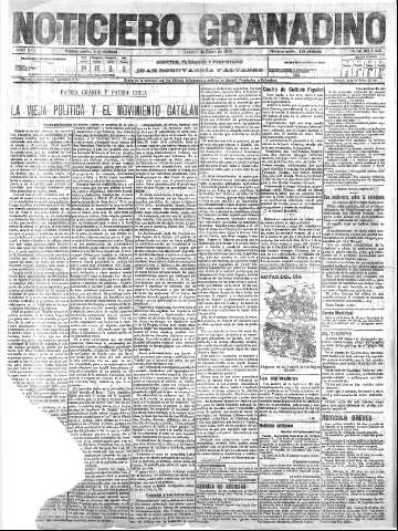 'Noticiero Granadino' - Año XVI Número 5322  - 1919 Enero 06