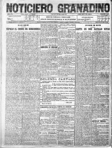 'Noticiero Granadino' - Año XVI Número 5367  - 1919 Febrero 21