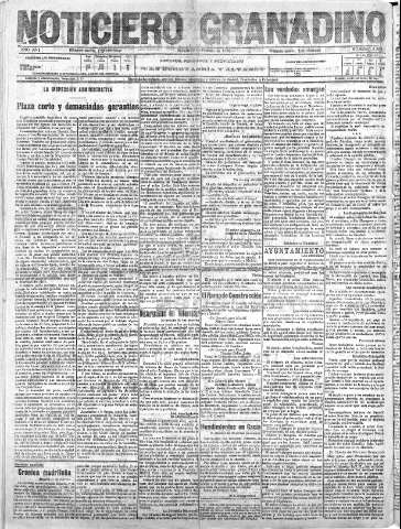 'Noticiero Granadino' - Año XVI Número 5368  - 1919 Febrero 22