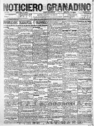 'Noticiero Granadino' - Año XVI Número 5377  - 1919 Marzo 03