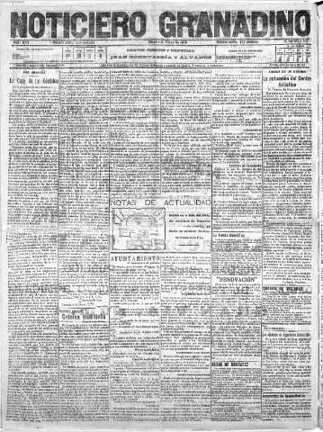 'Noticiero Granadino' - Año XVI Número 5382  - 1919 Marzo 08