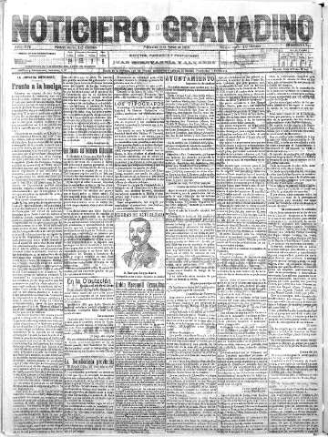 'Noticiero Granadino' - Año XVI Número 5392  - 1919 Marzo 19