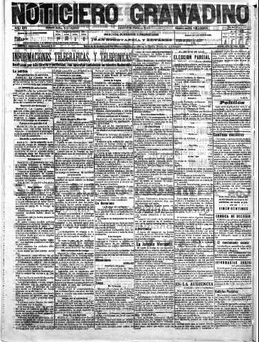 'Noticiero Granadino' - Año XVI Número 5397  - 1919 Marzo 24