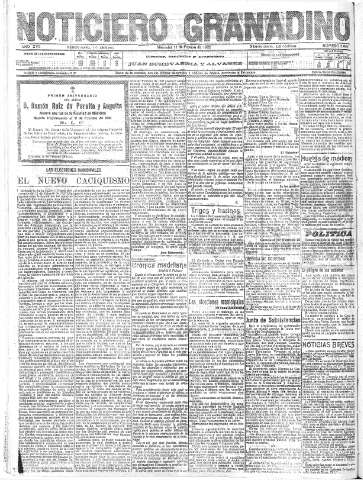 'Noticiero Granadino' - Año XVII Número 5666  - 1920 Febrero 11