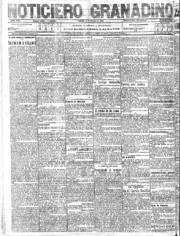 'Noticiero Granadino' - Año XVII Número 5669  - 1920 Febrero 14