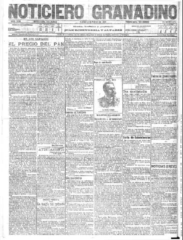 'Noticiero Granadino' - Año XVII Número 5674  - 1920 Febrero 20