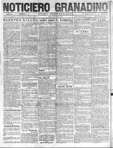 'Noticiero Granadino' - Año XVIII Número 5741  - 1921 Febrero 15