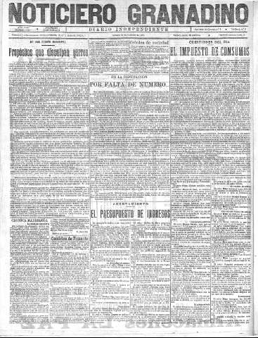 'Noticiero Granadino' - Año XVIII Número 5751  - 1921 Febrero 26