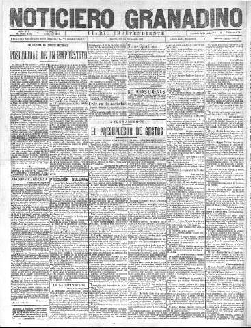 'Noticiero Granadino' - Año XVIII Número 5752  - 1921 Febrero 27