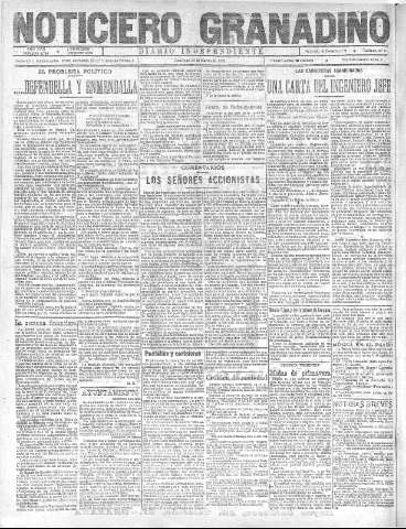 'Noticiero Granadino' - Año XVIII Número 5764  - 1921 Marzo 13