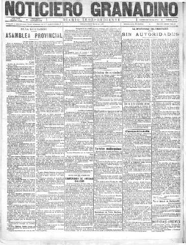 'Noticiero Granadino' - Año XVIII Número 5772  - 1921 Marzo 23