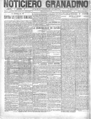 'Noticiero Granadino' - Año XVIII Número 5777  - 1921 Marzo 30