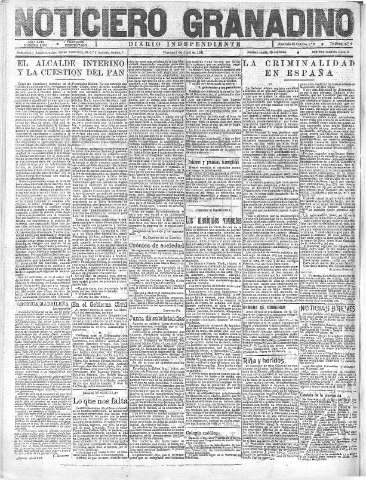 'Noticiero Granadino' - Año XVIII Número 5785  - 1921 Abril 08