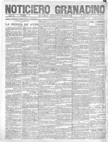 'Noticiero Granadino' - Año XVIII Número 5790  - 1921 Abril 14