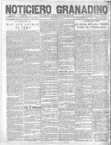 'Noticiero Granadino' - Año XVIII Número 5794  - 1921 Abril 19