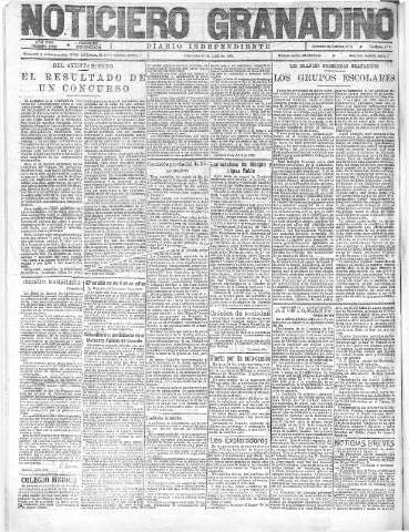 'Noticiero Granadino' - Año XVIII Número 5795  - 1921 Abril 20