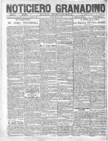 'Noticiero Granadino' - Año XVIII Número 5807  - 1921 Mayo 04