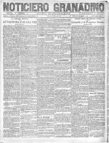 'Noticiero Granadino' - Año XVIII Número 5823  - 1921 Mayo 22
