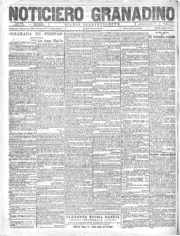 'Noticiero Granadino' - Año XVIII Número 5826  - 1921 Mayo 26