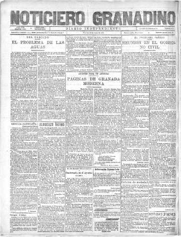 'Noticiero Granadino' - Año XVIII Número 5850  - 1921 Junio 24
