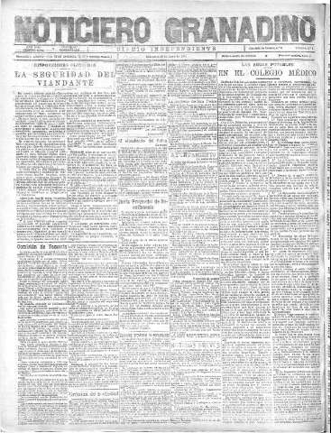 'Noticiero Granadino' - Año XVIII Número 5854  - 1921 Junio 29