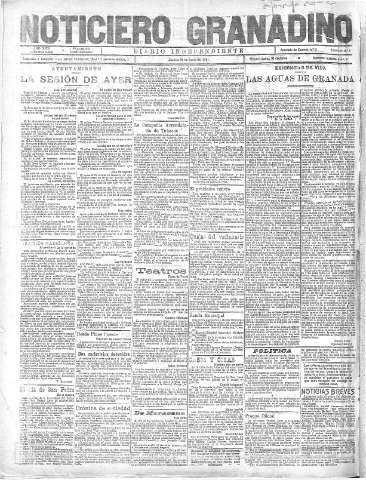 'Noticiero Granadino' - Año XVIII Número 5855  - 1921 Junio 30