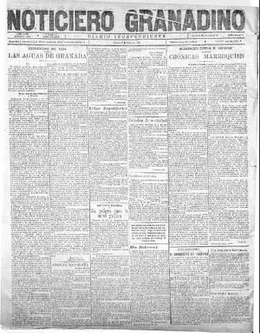 'Noticiero Granadino' - Año XVIII Número 5857  - 1921 Julio 02