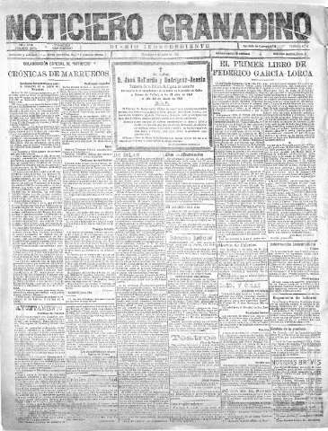 'Noticiero Granadino' - Año XVIII Número 5858  - 1921 Julio 03