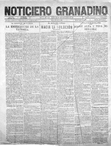 'Noticiero Granadino' - Año XVIII Número 5859  - 1921 Julio 05
