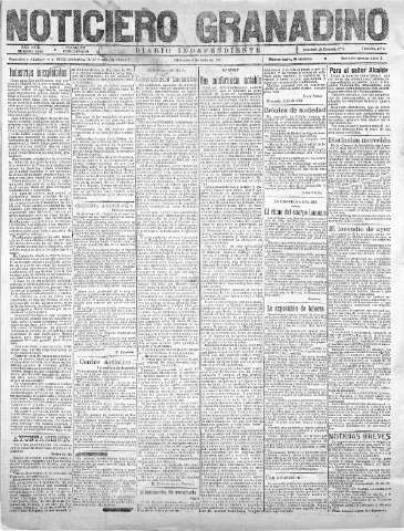 'Noticiero Granadino' - Año XVIII Número 5860  - 1921 Julio 06
