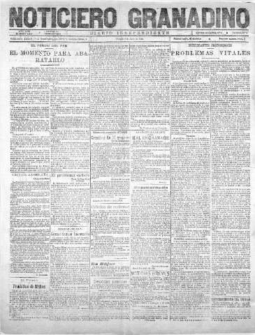 'Noticiero Granadino' - Año XVIII Número 5863  - 1921 Julio 09