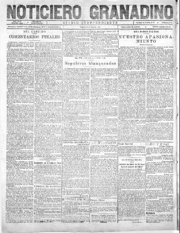 'Noticiero Granadino' - Año XVIII Número 5869  - 1921 Julio 16