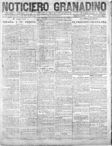 'Noticiero Granadino' - Año XVIII Número 5882  - 1921 Julio 31