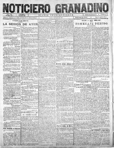 'Noticiero Granadino' - Año XVIII Número 5891  - 1921 Agosto 11